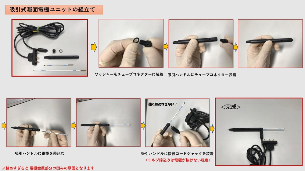 吸引式凝固電極ユニット