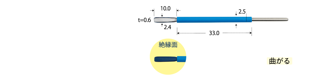 爪床用絶縁電極　RF-MS110